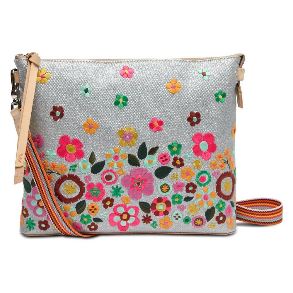 NEW CONSUELA women's tink downtown crossbody bag in silver